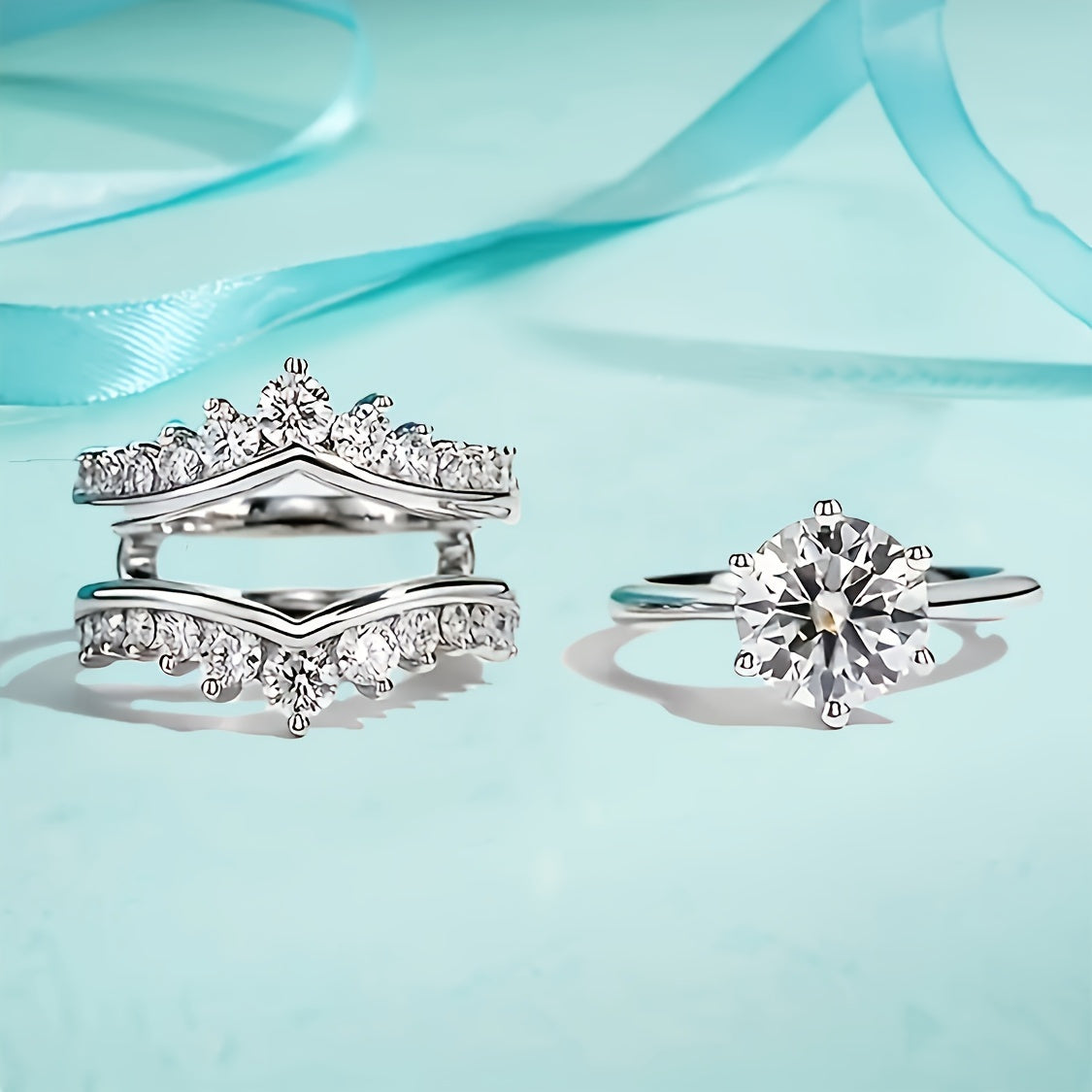 Instant Shipment: Instant Dispatch: 1pc 3 Carat Moissanite Engagement Ring Set, 925 Sterling Silver With 18K Golden Plating, Fashionable Couple's Gift, Unisex Jewelry For Men And Women, Birthday Party Luxury Accessory