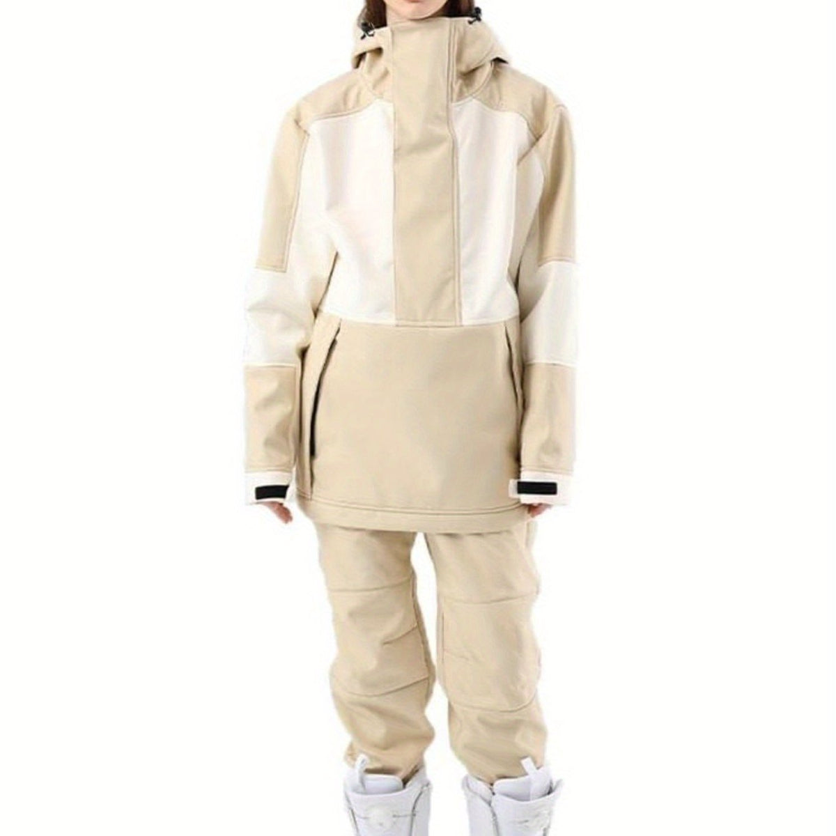 Women's Ski Suit Outdoor Winter Sports Snowboarding Jacket and Pants Thermal Insulation Fashion Two-piece Ski Suit with Pockets, Skiing Outfit, Cold Weather Clothing, Sporty Design, Modern Snowboard Suit, Insulated Material,