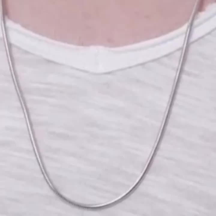 925 Sterling Silver Necklace, Handcrafted 1mm Round Snake Bone Necklace, Classic And Simple Design, Suitable For All Occasions - Christmas, Halloween, Valentine'S Day, Anniversaries Or As A Holiday Gift - Buy 2 Get 1 Free