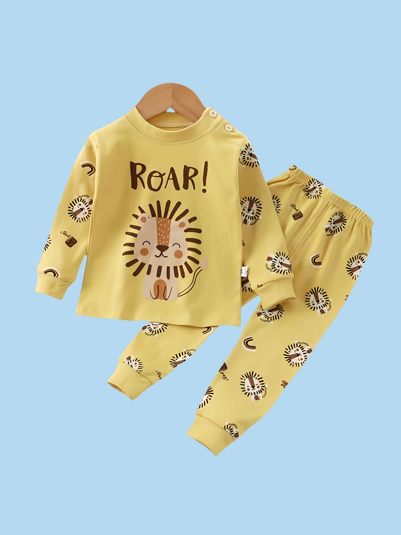 8pcs ' 6-Set 100% Cotton Winter Clothes - Soft & Warm Family Matching Outfits with Lion, Tiger, Bear, Dinosaur, Camping & Jungle Animal Prints | Cozy Playtime & Christmas Party Outfits | Ideal Gift Set for ( to 5 Years) - Eas