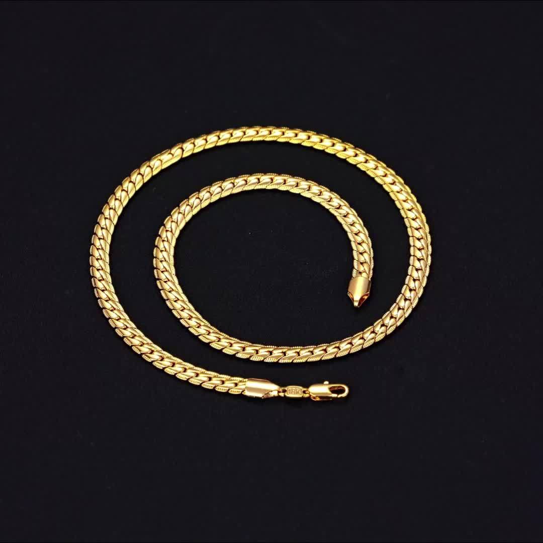 18K gold plated 18K gold plated-plated Necklace, 925 Sterling Silvery Golden Snake Bone Necklace, Fashionable Teenager'S And Teenager'S Necklaces, Party Gifts, Birthday - Festival Gifts For Boyfriends And Girlfriends, Wives,