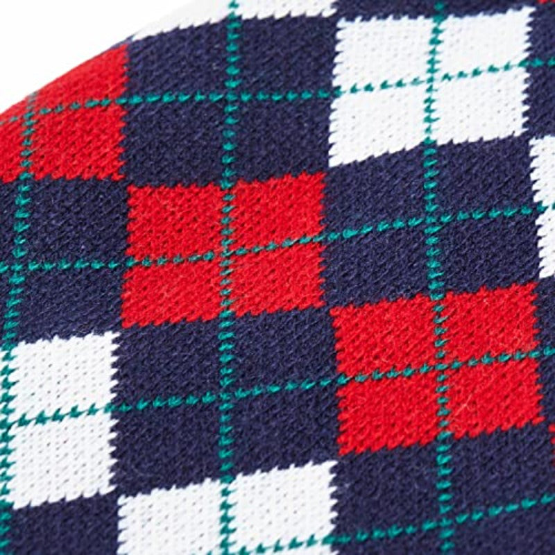 Chic Argyle All Over Dog Sweater in Navy Blue Back Length 20 Pack of 1 Clothes for Dogs