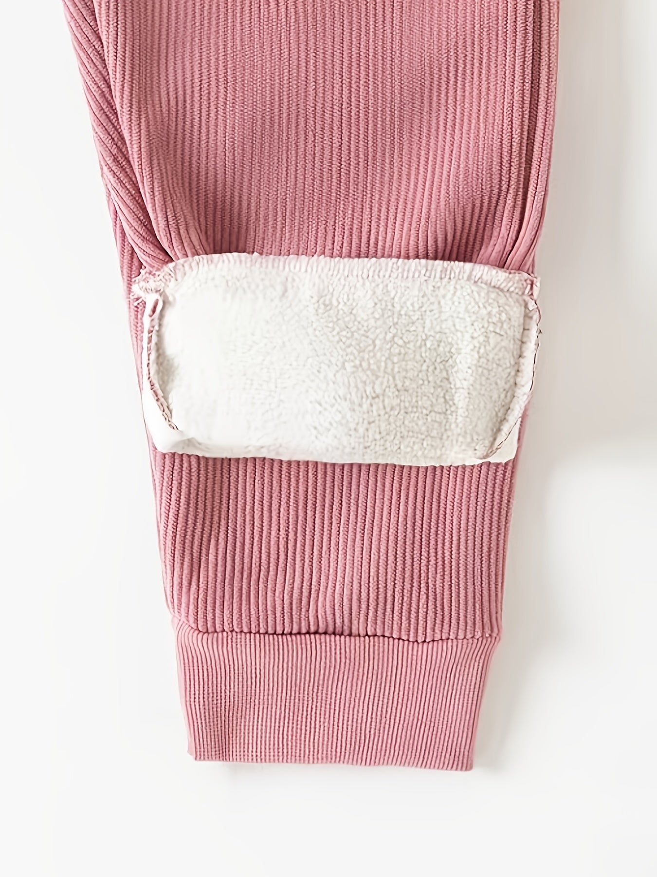 3pcs Girls' Thermal Long Pants, Striped + Fleece Knit Fabric for Autumn/Winter Outdoor Sports Multi-Pack, Autumn Wear, Cold Weather Clothing, Sporty Design, Casual Wear, Comfortable Fit, Soft Material, Thermal Leggings, Knit