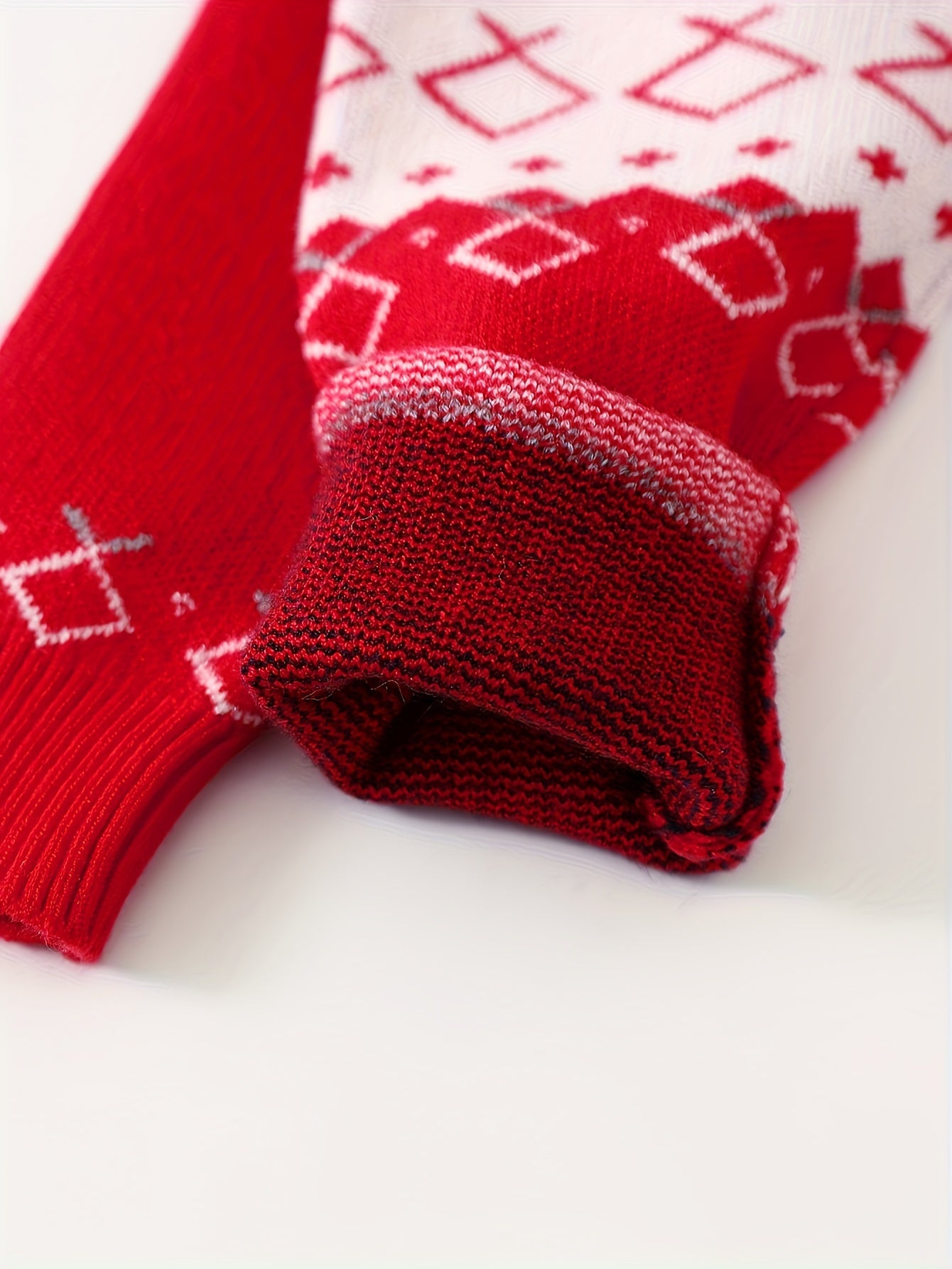 3pcs Boys' Knit Sweaters - Cozy Fall/Winter Pullover with Geometric Pattern, Long Sleeve, Round Neck, Regular Fit, Perfect for Golf & Casual Wear, Sweater Hoodie
