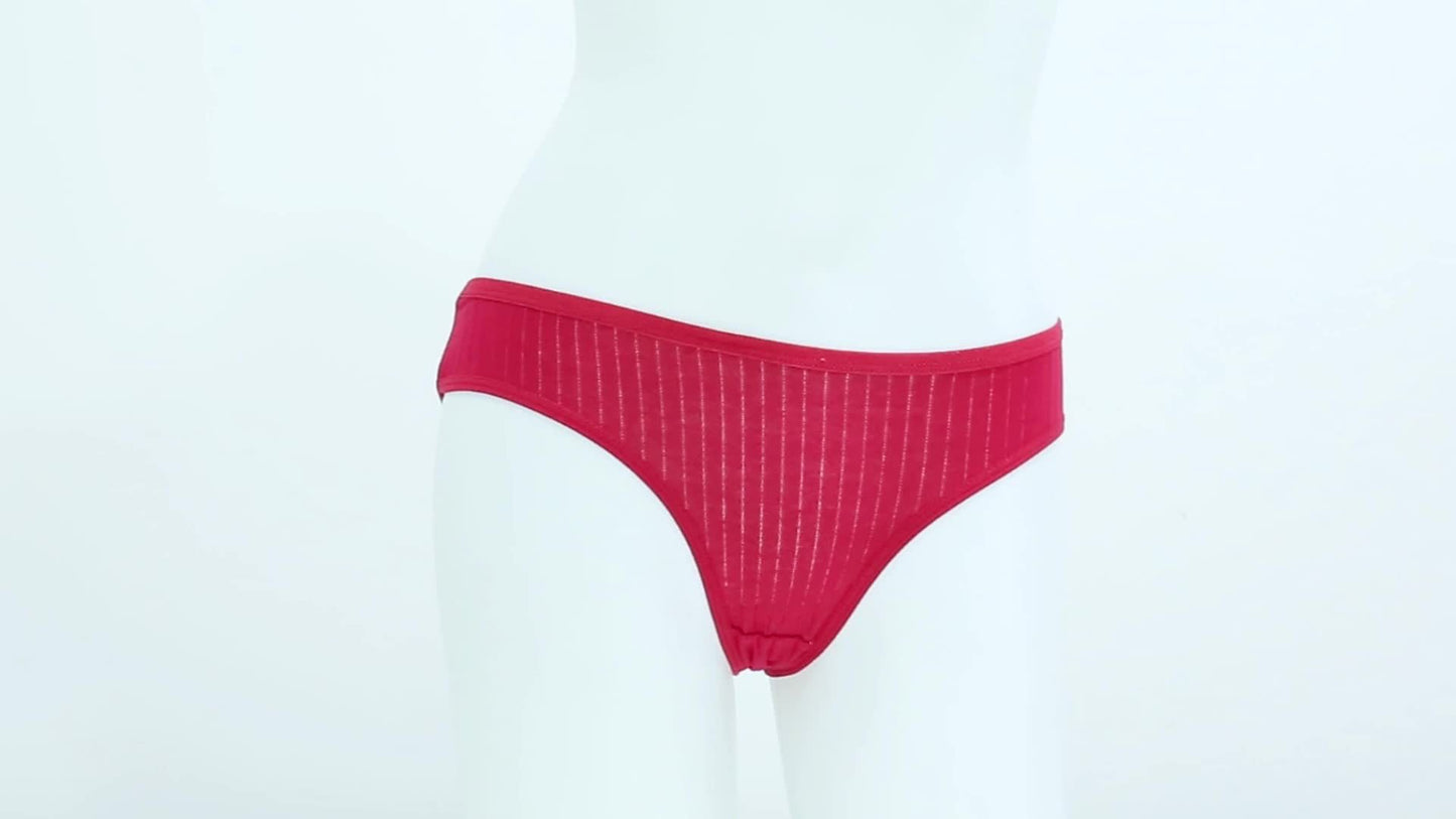 15pcs Women's Underwear, Vertical Striped Solid Color Triangle Pants, Suitable for Daily Commuting, Women's Underwear And Panties