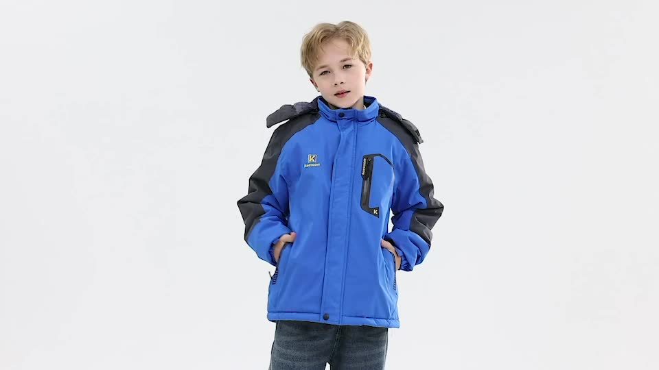 2025 New Arrival 1pc Boys' Outdoor Windproof Hooded Winter Jacket Warm Windproof Coat with Detachable Hood Design Perfect Gift for Labor Day, Wedding Season, Christmas, Halloween, Thanksgiving, New Year, And Other Holidays