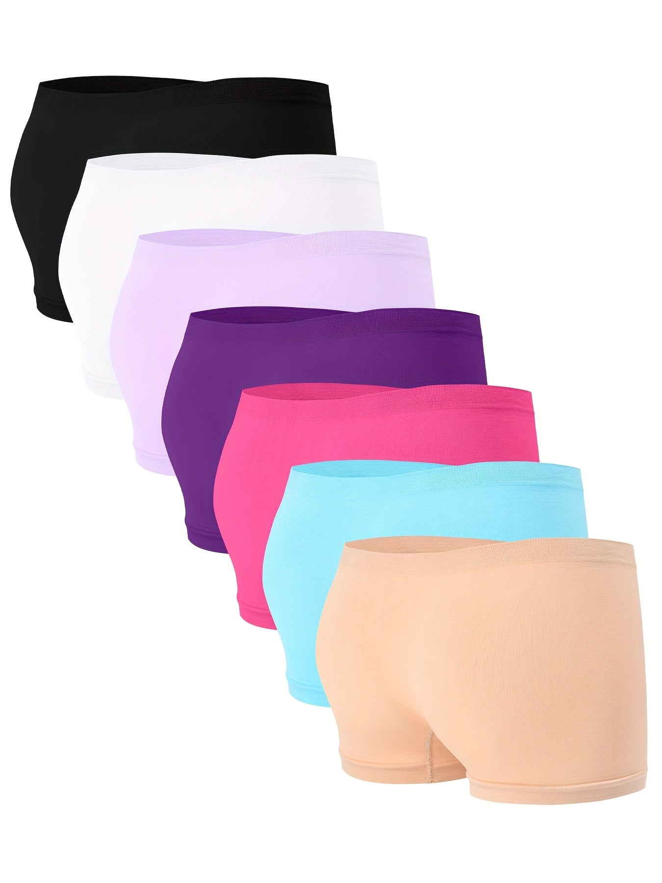 7-pack Flat Corner Safety Pants For Women, One-piece Seamless Leggings, Women'S Four Cornered Underwear