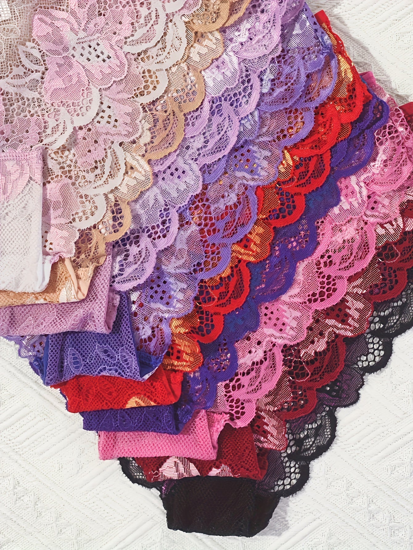 27pcs Mixed Color Women Sexy Flower Lace Low-waistline Panties, Semi Sheer Comfortable Soft Breathable Bow Panties, Novelty Fashion Elegant, Romantic Dating Temptation Panties, Daily Casual Panties, Intimate Apparel, Stylish