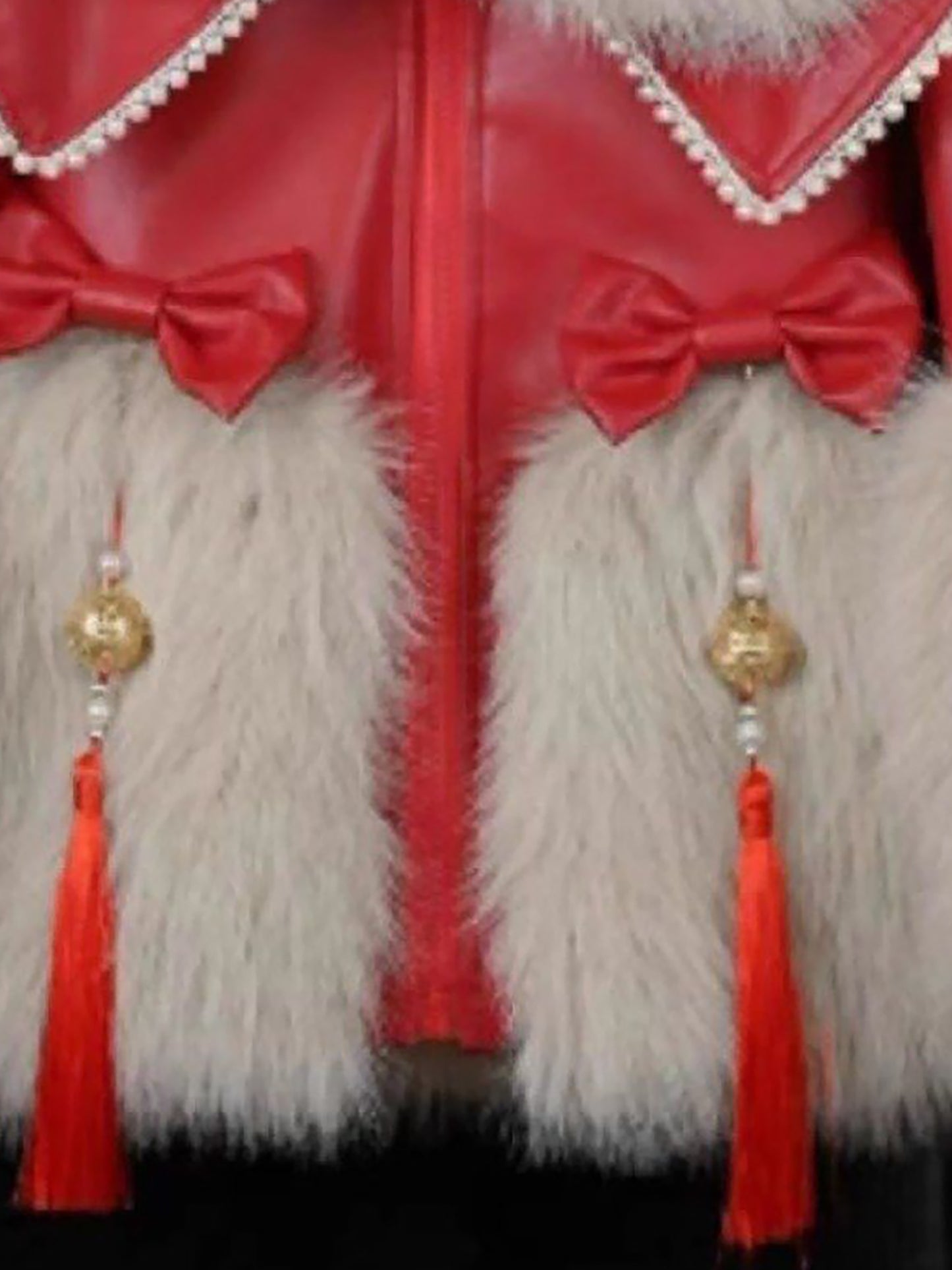 Girls' Winter Coat with Fur-Like Collar & Bell Sleeves - Soft Fleece Jacket, Round Neck Long Coat with Pockets, Warm Lining, Cute & Elegant Outerwear for Everyday & Special Occasions (Solid Color, Regular Fit) - Ideal for Chr