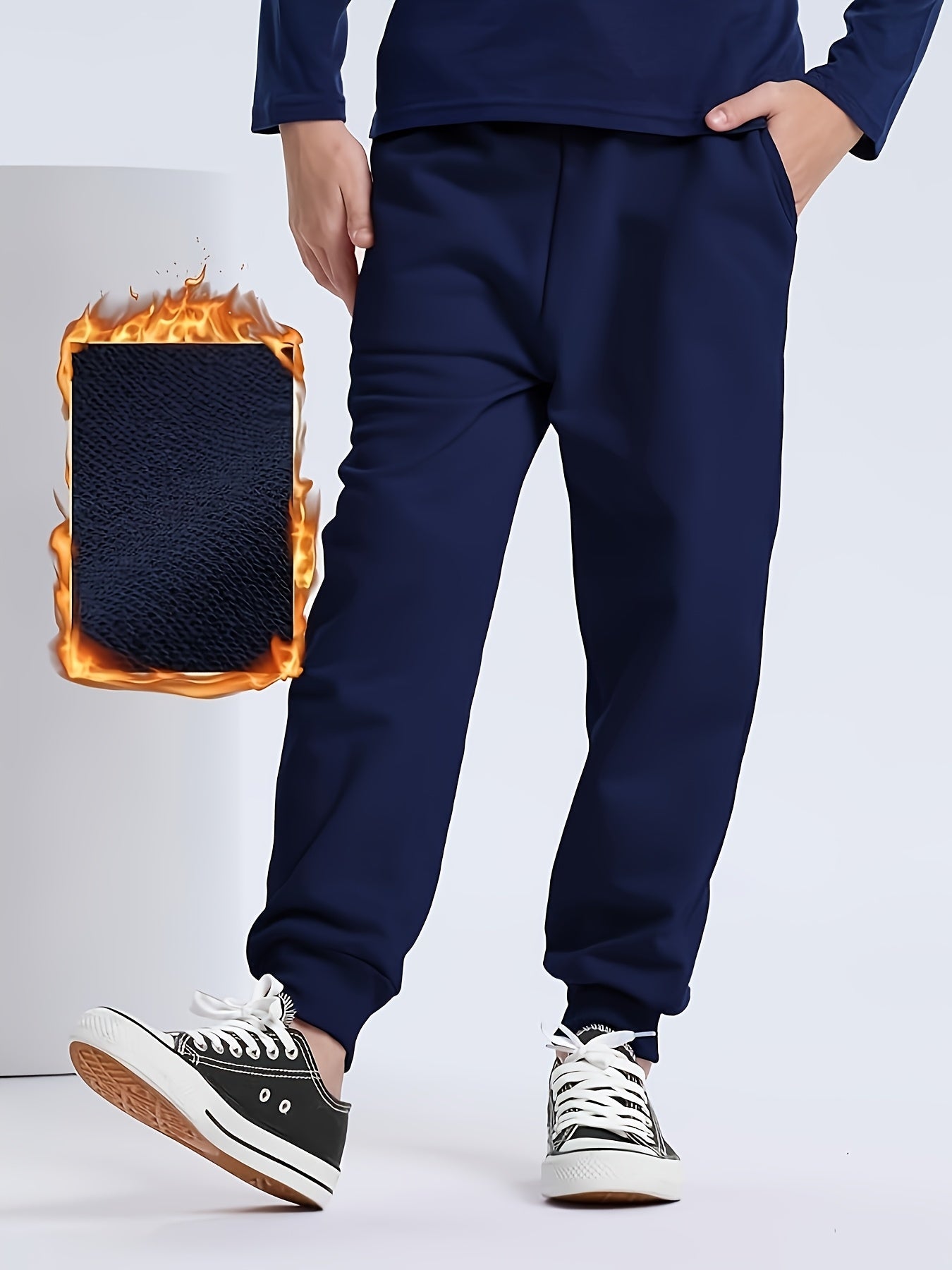 5pcs Boys' Heavy-Duty Cotton Joggers Pants - Elastic Waist & Drawstring Sweatpants with Pockets, Multi-Color (Beige/Navy/Grey/Black/Brown) for Youth 7-15 Years, & Casual Wear - Bulk Pack Athletic Pants, Perfect for Outdoor