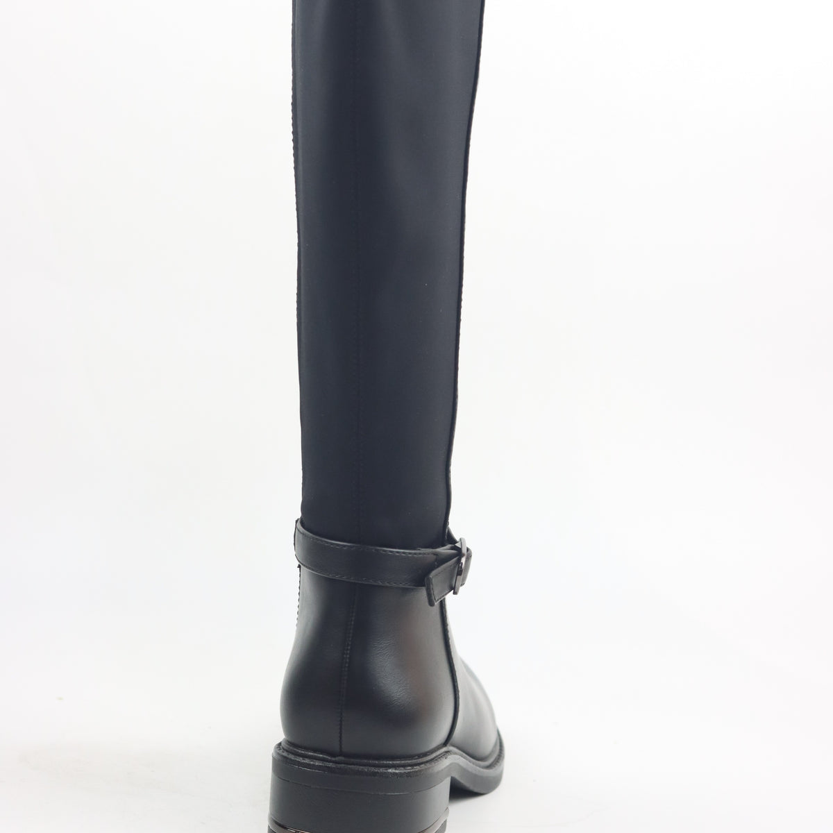 TMA EYES Women'S 2024 New Winter Boots - European & American Style Knee-High Warm Low Block Heel, Zipper Closure, Round Toe, TPR Sole & Fabric Lining, Black Round-Toe Boots with Snowman & Snowflake Design for Cold Weather, Sn