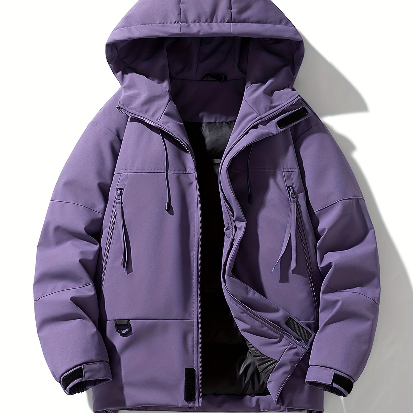 2025 Winter New Style Duck Down Jacket - Heavyweight Insulated Hooded Full-Zip Unisex Coat, Super Loose Fit with Adjustable Drawstring & Long Sleeves, Duck Down Filling for Men & Women, Casual & Workwear Outerwear (No-Stretch