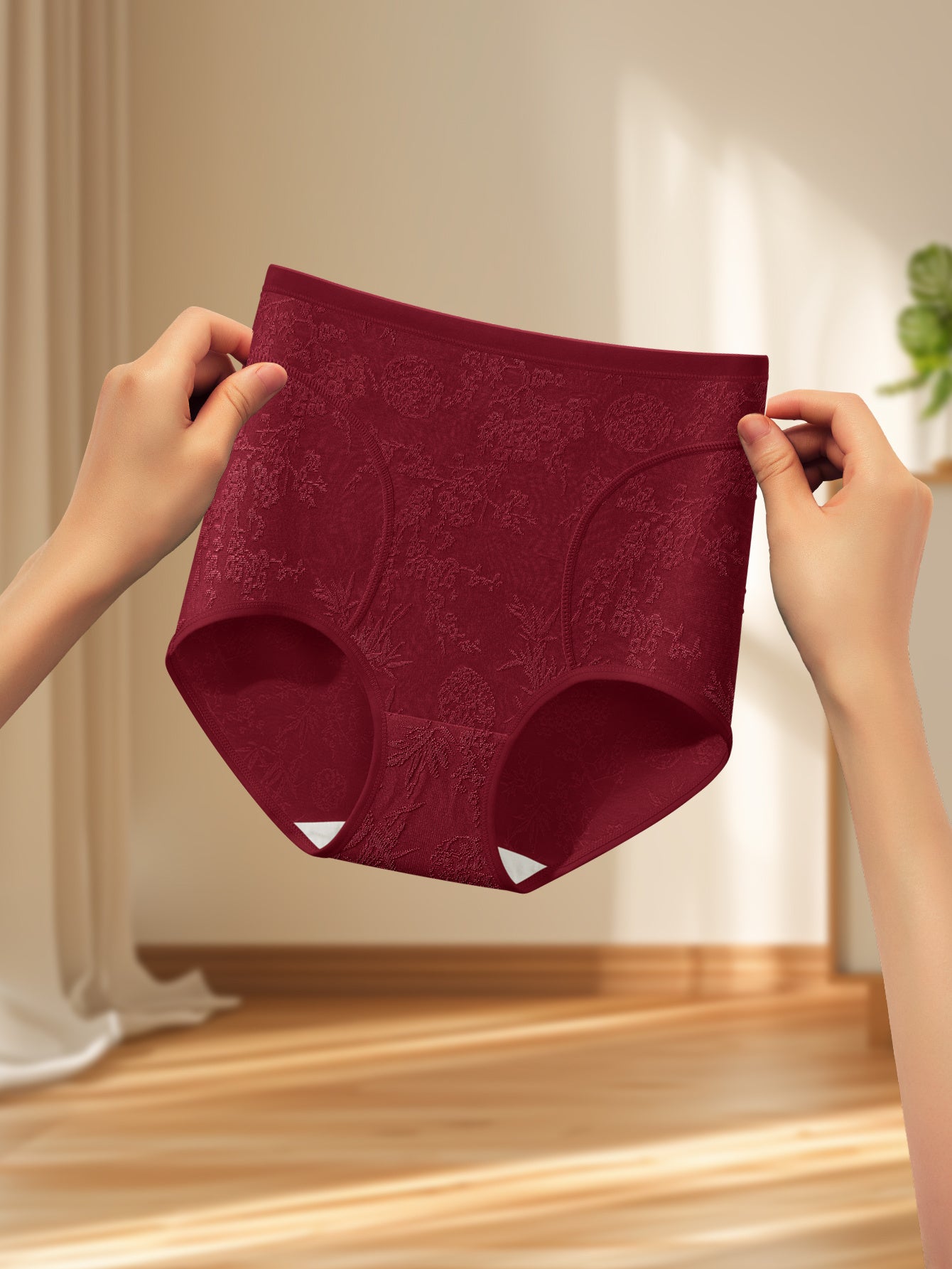 8pcs Women'S High-Waisted Jacquard Triangle Underwear with a High Waist Design. The Style Is Highly Form-Fitting And Closely Adheres to The Body'S Curves, Providing a Comfortable And Non-Restrictive Feeling. It Is Suitable fo