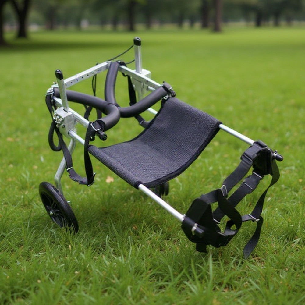 Adjustable Heavy-Duty Dog Wheelchair Cart for Large Breeds - Paralysis & Mobility Aid with Rear Limb Support, Hip Brace & Quad-Leg Stability - Lightweight Foldable Pet Wheelchair for Disabled Labrador, German Shepherd, (Up to