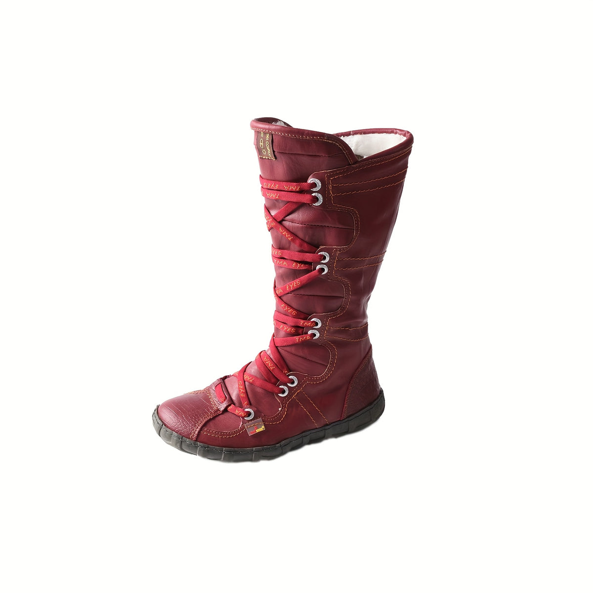 TMA EYES Winter Essential Shoe Cabinet, Non-Slip in Snow! Multiple Colors Available, Fashionable Solid Color Versatile Winter -Lined Warm Women's Calf Boots