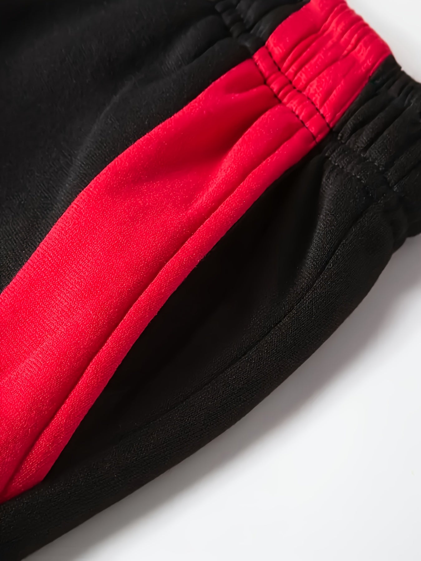 Boys' 2pcs Fleece-Lined Hoodie & Jogger Pants Set with "KING" Print - Warm Winter Sports Outfit, Casual Athletic Wear for Outdoor Play, Black & Red Design, Long Sleeve, Polyester, Perfect for Fall/Winter, Everyday Youngsters'