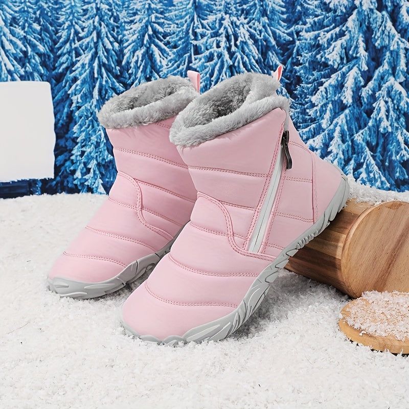 Snow Doll Snow Boots, Winter Baby Toddler Shoes for Boys and Girls, Ankle Protection Functional Shoes, Plush Children's Shoes