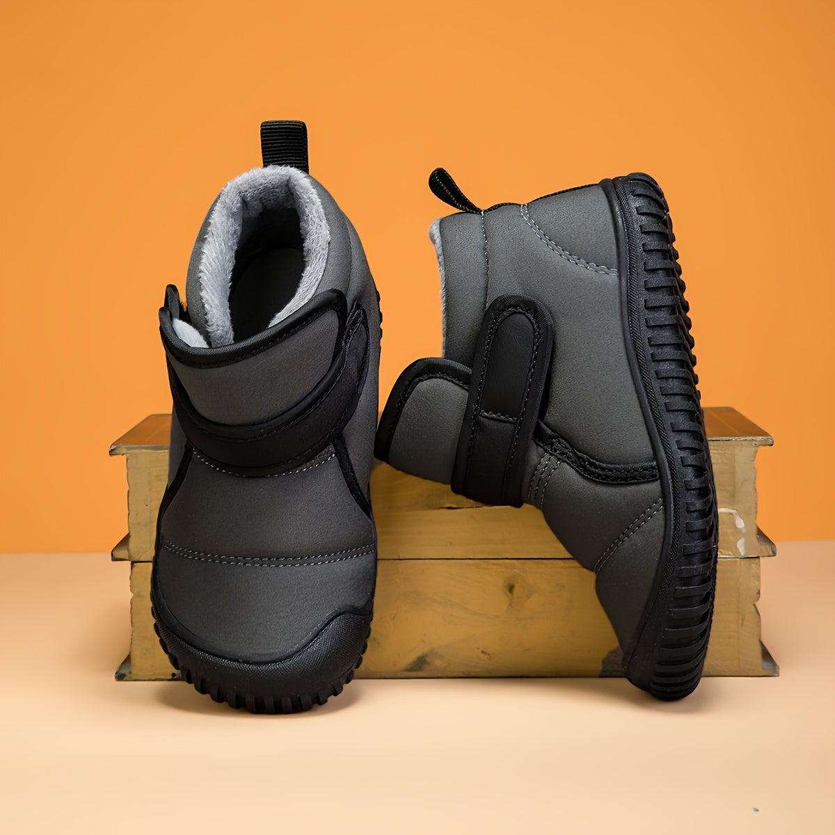 & Winter Snow Boots - Heavy-Duty Mid-Calf Height with Closure, Thick Warm Lining & Arch Support - All-Terrain Traction Tread for Outdoor Winter, Snow, Ice, and Slush - Durable MD Sole & Fabric Construction - Ideal for Hiking,