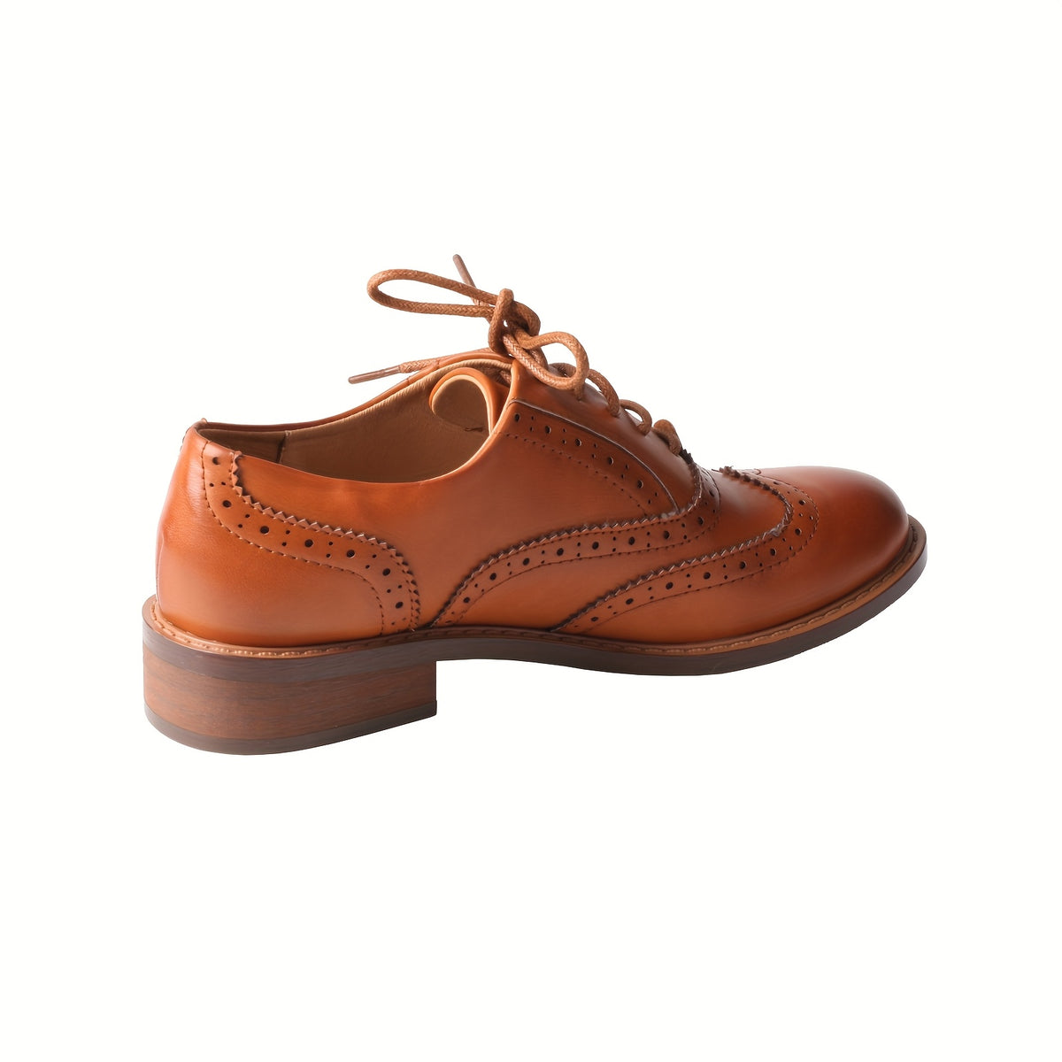 [Retro British Loafers] TMA EYES Women's Retro British Style Loafers | Thick Sole Penny Brogue Shoes with Polka Dot Pattern, Lace-Up Design, Brown Upper & TPR Sole for Fall & Spring Casual Wear, Ladies Shoes And Loafers, Spri