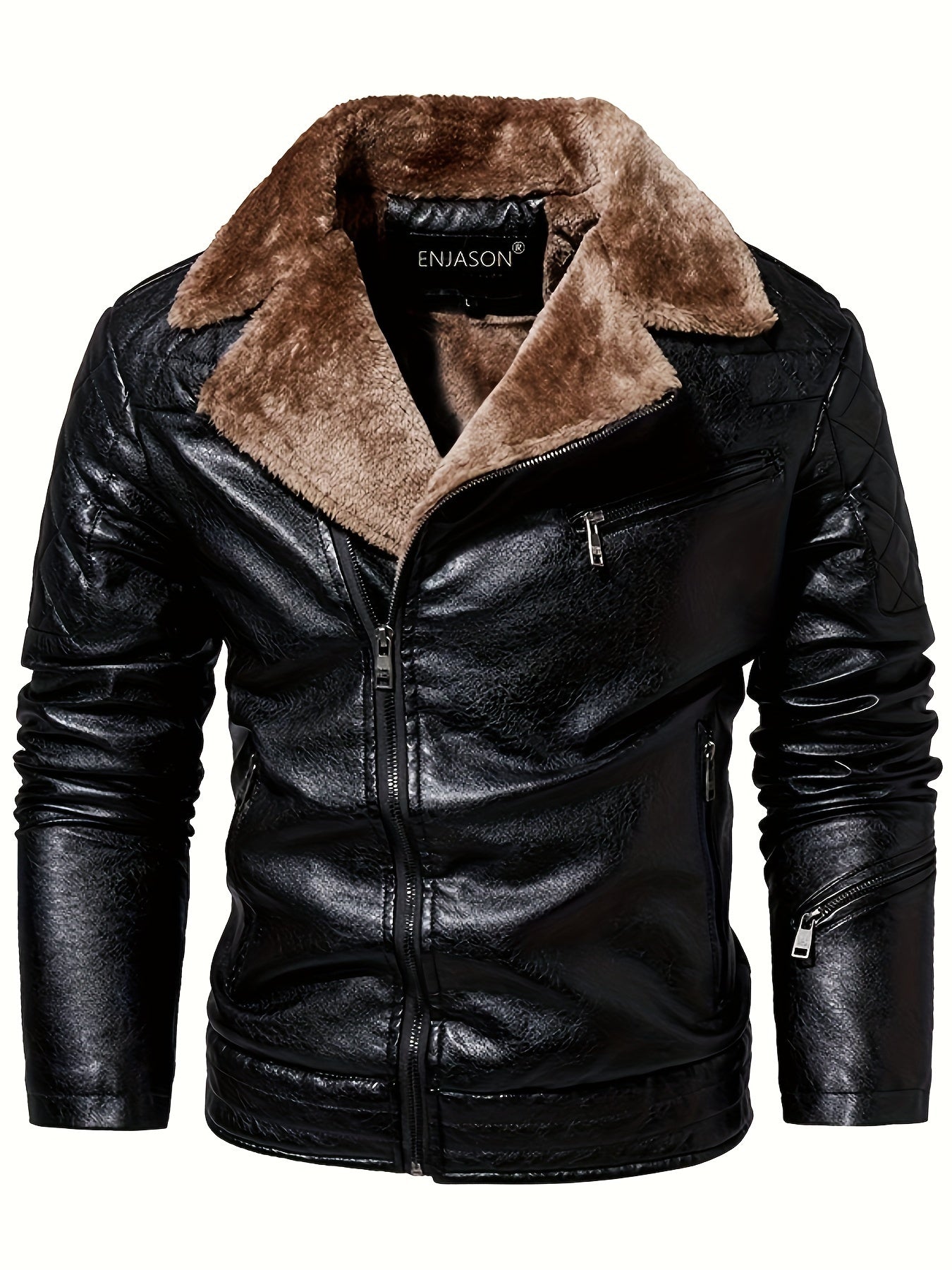 Men's Jacket, Retro Style, Men's Motorcycle Jacket, Windproof, And Warm Jacket