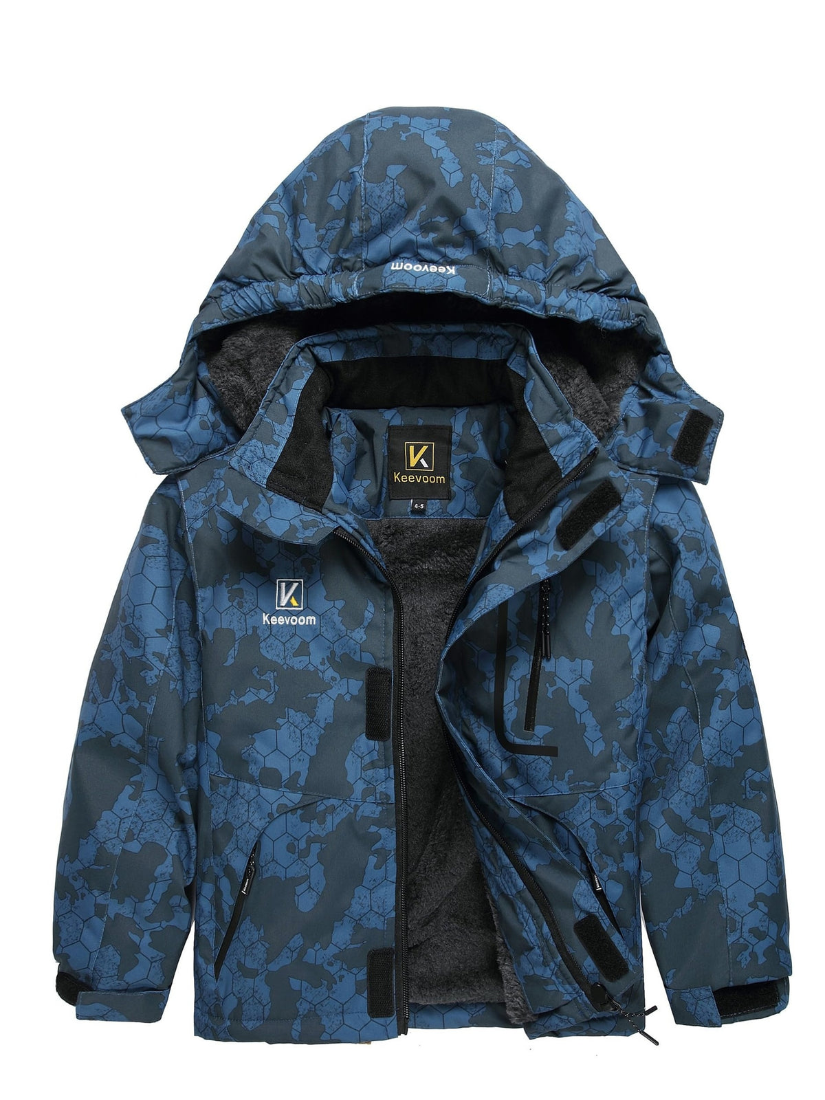 Keevoom Boys Winter Coat Ski Jacket Windproof Kids Snowboard Warm Snow Coat High Quality Outdoor Hooded Ski Coats