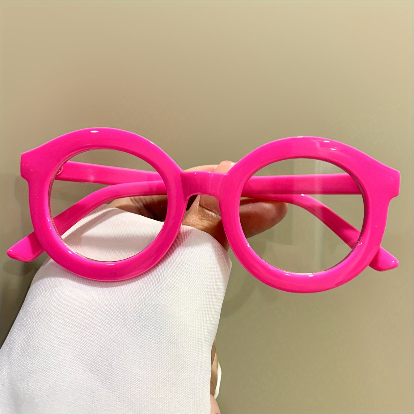 [Stylish Circular Eyewear] Stylish Circular Eyewear | Transparent Lenses, Playful Jelly Hues | Decorative Glasses for Men & Women