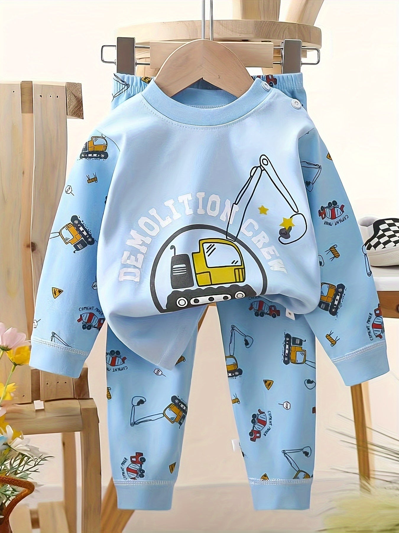 Eight Pieces And Four Sets Of Combination Autumn Simple Fashion Full Print Set Car Dinosaur Astronaut Full Print Lovely Children Love Locomotive Astronaut Dinosaur Print Series Autumn Set Comfortable And Breathable