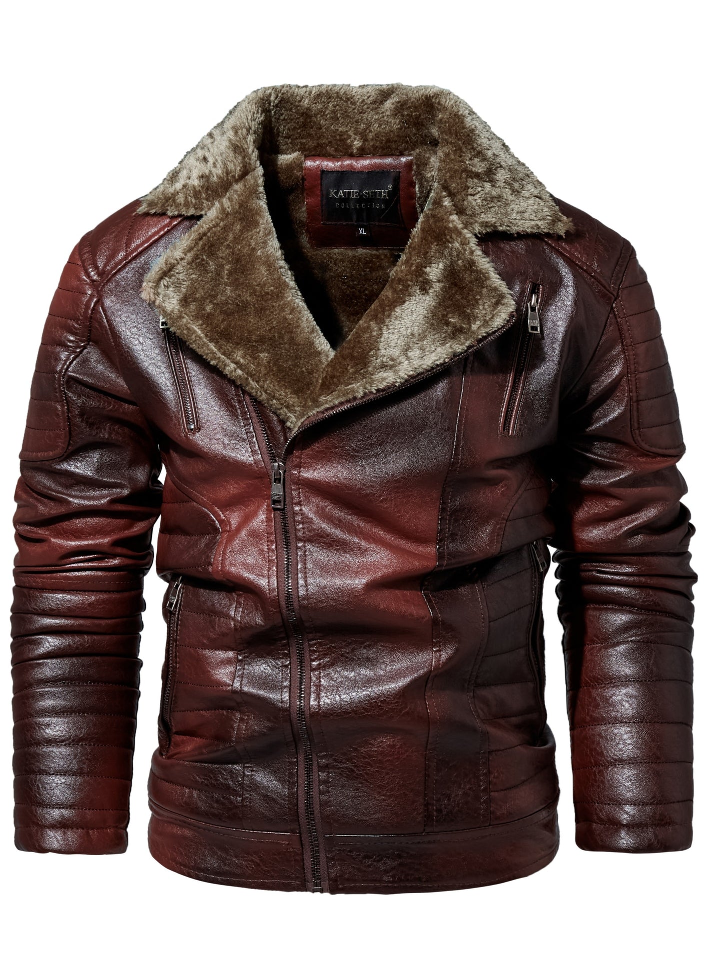 Men's Jacket, Retro Style, Men's Motorcycle Jacket, Windproof, And Warm Jacket