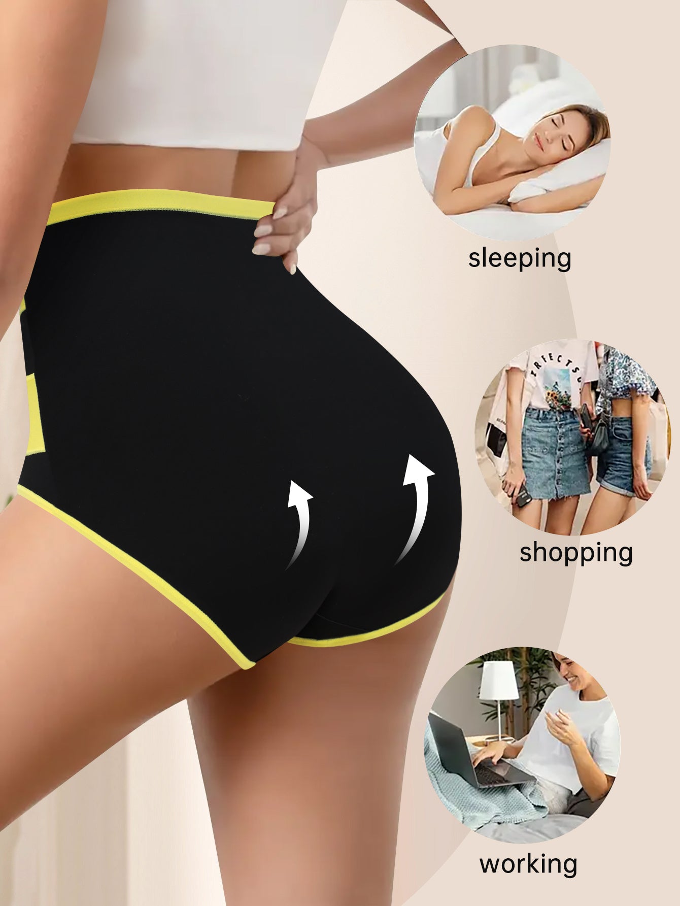 8pcs High Waist Women's Color Clashing Shaping Panties, Cross Waistband Design, Comfortable And Breathable Mesh Fabric, Wrapping Belly, Shaping Body, Polyester And Spandex Blend, High Waisted Tummy Tucking Underwear, Suitable