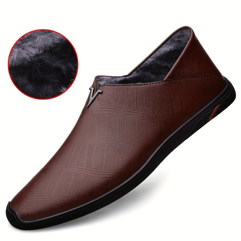 Men'S Faux Leather Soft Sole Soft Faux Leather Business Casual Faux Leather Shoes Men'S Fashion Versatile High-End Faux Leather Shoes