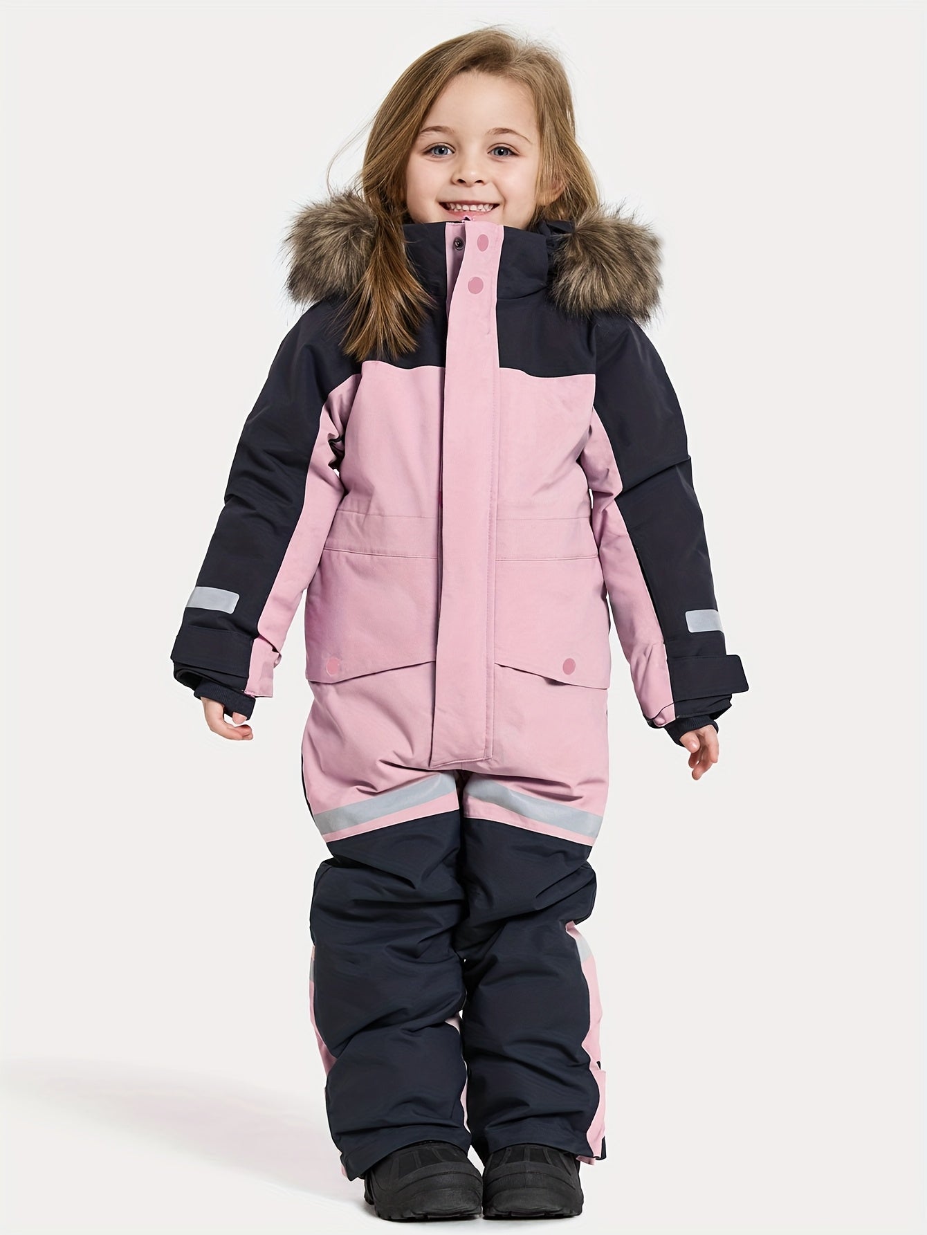 New Mid-Sized Kids' Snowsuit, Windproof Loose Ski Pants with Zipper Design for 3-14 Years Old Boys and Girls Outdoor Sports Weekend Casual Wear Holiday Snowsuit, Winter Clothing, Casual Wear, Sporty Design, Durable Material,