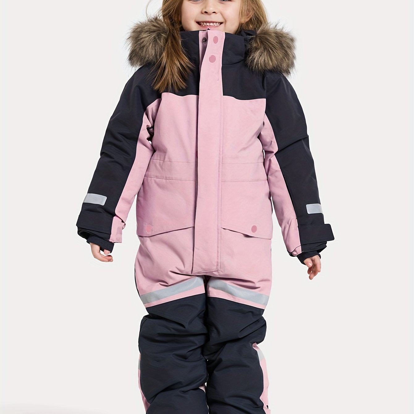 New Mid-Sized Kids' Snowsuit, Windproof Loose Ski Pants with Zipper Design for 3-14 Years Old Boys and Girls Outdoor Sports Weekend Casual Wear Holiday Snowsuit, Winter Clothing, Casual Wear, Sporty Design, Durable Material,