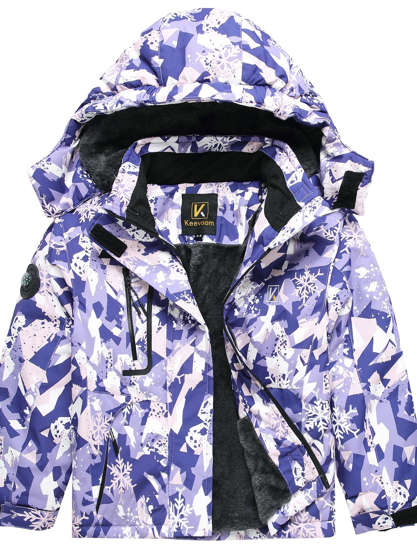 2025 New Girls' Outdoor Fleece Hooded Fall/Winter Jacket Warm, Windproof, And Waterproof Jacket With Detachable Hood Perfect Gift Choice For Labor Day, Wedding Season, Christmas, Halloween, Thanksgiving, And New Year Hallowee