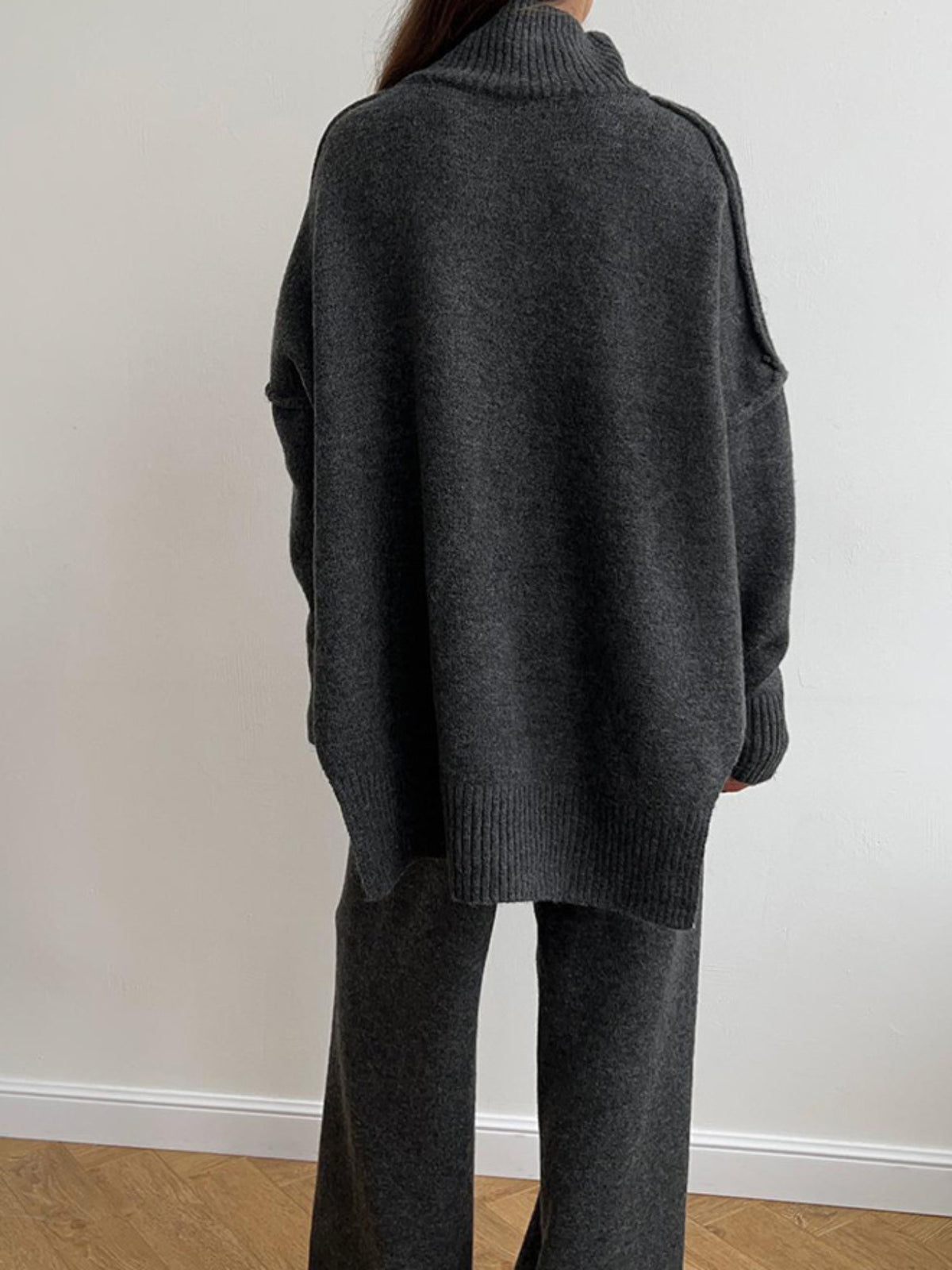 Women's Turtleneck Sweater Set- Thickened Long Pants Loose Fit Autumn Winter