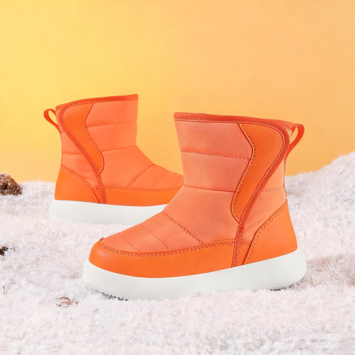 Boys & Girls Winter Snow Boots - Thick Warm High-Top Ankle Boots with Closure, Non-Slip Rubber Sole, All-Season Outdoor Boots for Snow, Ice, Hiking