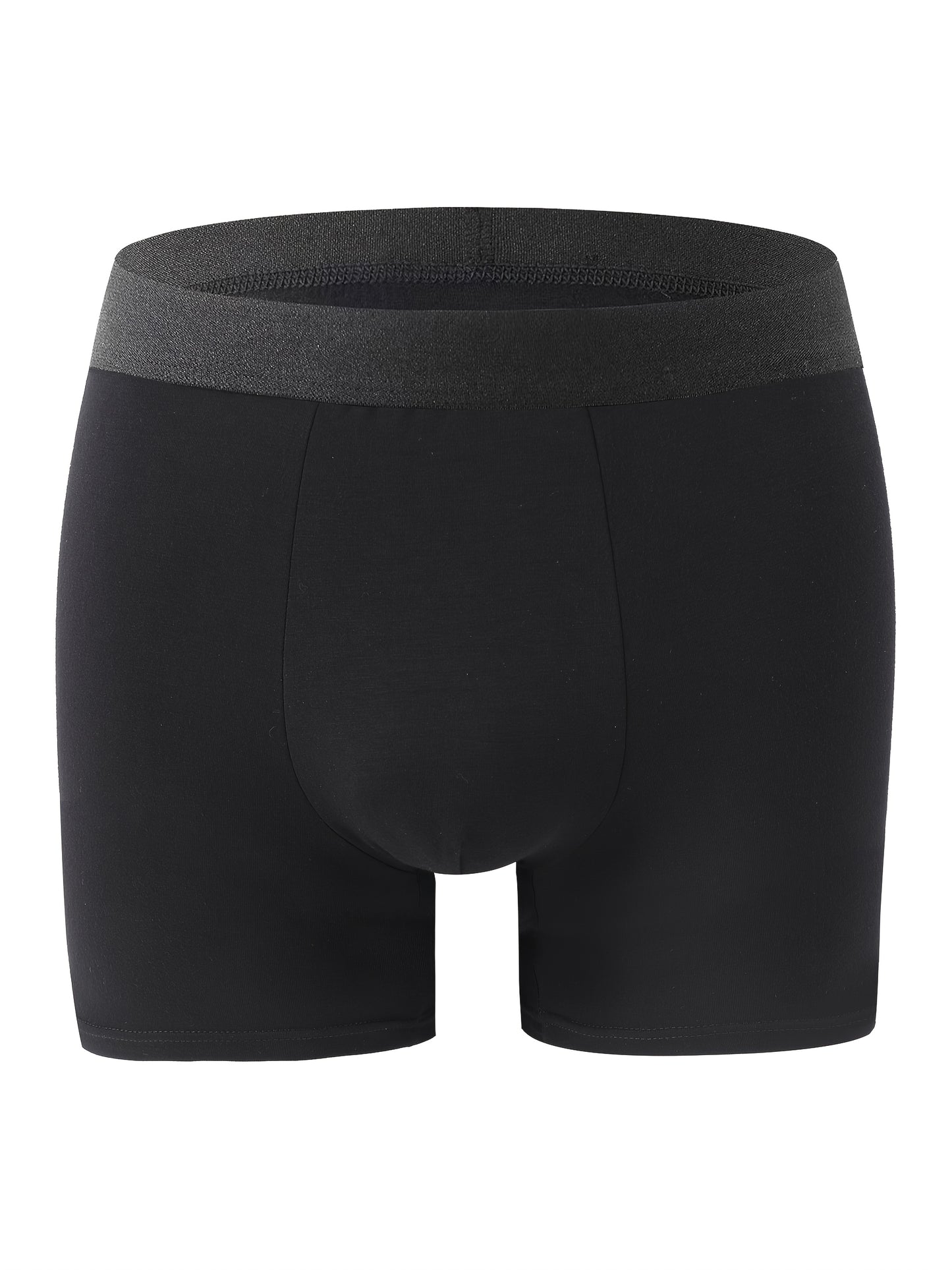 10-Pack Men's Bamboo Fiber Boxer Briefs, Black, 95% Bamboo Fiber 5% Spandex, for Sports & Casual, Soft Skin-Friendly Sweat-Absorbent Breathable, All-Season Wear