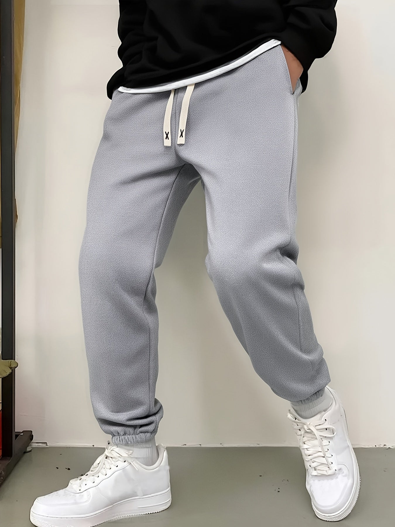 [5pcs Men's Jogger Pants] 5pcs RANDOM Men's Casual Jogger Pants-Comfortable Sweatpants For Everyday Wear, Workout, Or Lounging-Trendy Elastic Waistband With Drawstring, Pockets, Durable-Breathable Fabric-Perfect For Gym, Runn