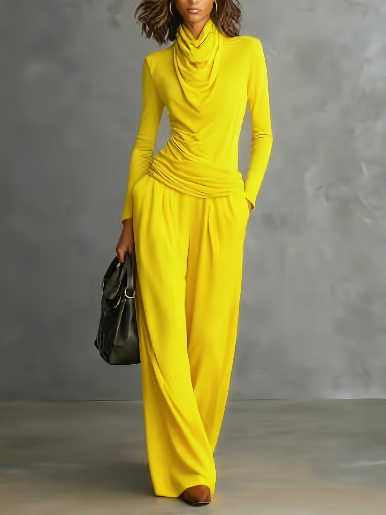 [ZLLZ Comfortable Set] ZLLZ - 2026 New European and American Relaxed Style High-Elasticity Comfortable Set with Piled Collar