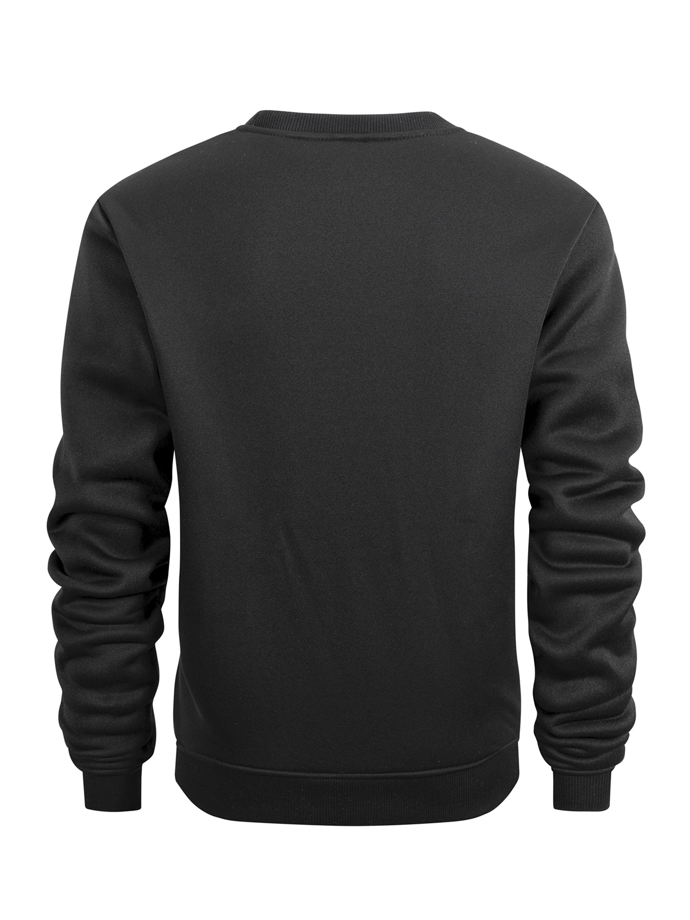 [Three Fleece Pullovers] A Set of Three Men's Solid Color Fleece Crew Neck Casual Pullovers, Featuring a Easy And Stylish Design with Slight Stretch, Suitable for Autumn And Winter. They Are Machine Washable And Can Be Worn L