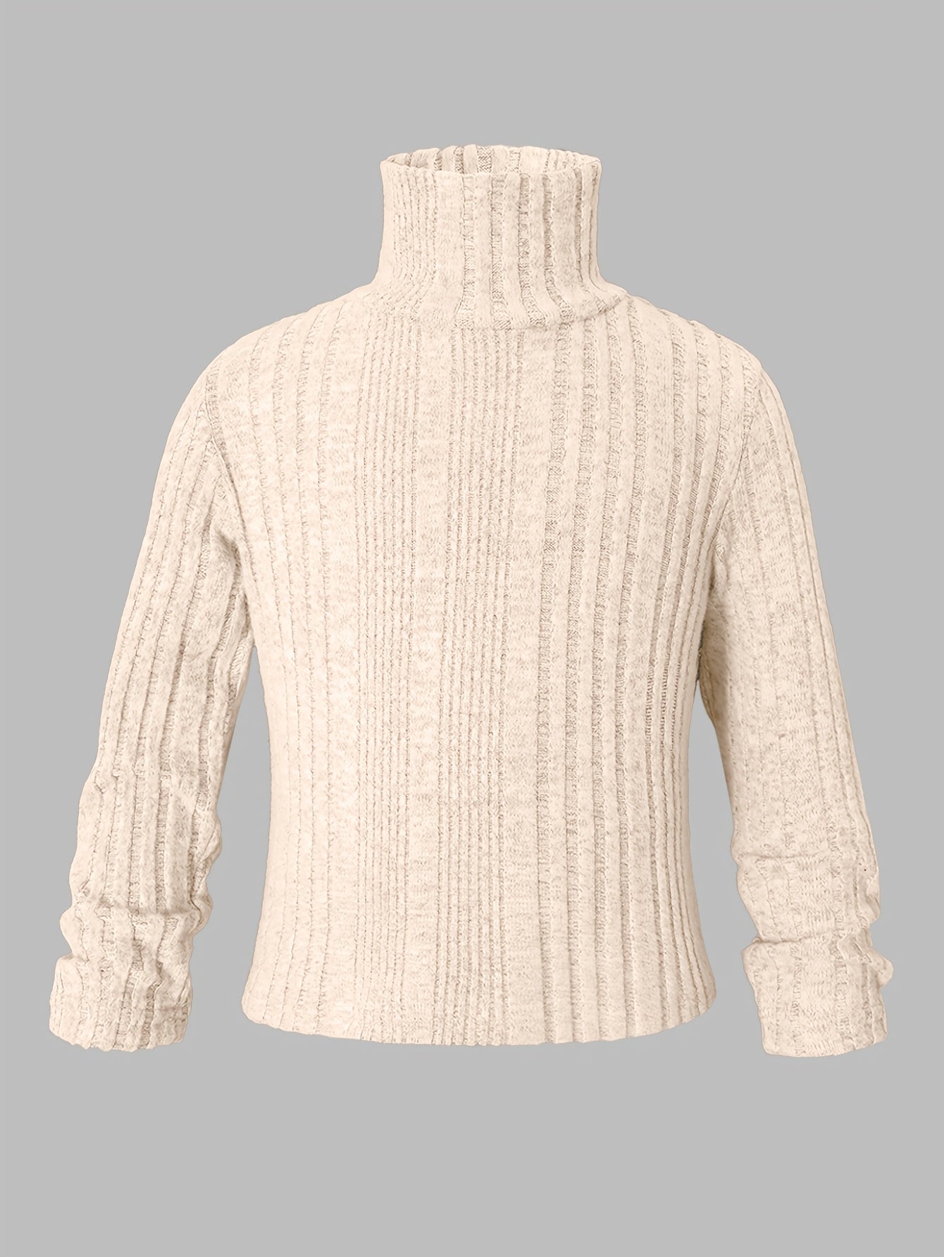 Girls' Autumn/Winter Basic Versatile High-Neck Long-Sleeve Knit Sweater Three-Piece Set, Cold Weather Outfit, Autumn Clothing Set, Highneck Knitwear, Soft Knit Fabric, Comfortable Texture, Winter Knitwear, Girls' Sweater Set