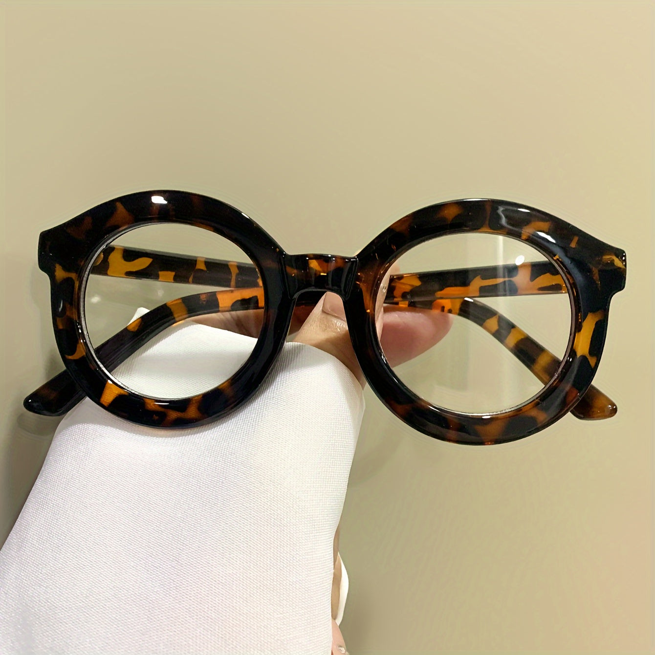 [Stylish Circular Eyewear] Stylish Circular Eyewear | Transparent Lenses, Playful Jelly Hues | Decorative Glasses for Men & Women