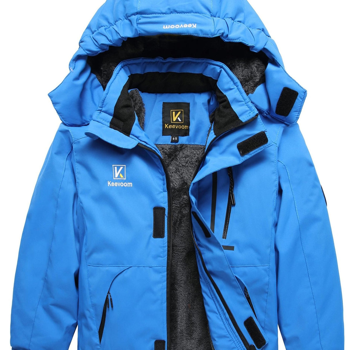 Keevoom Boys Winter Coat Ski Jacket Windproof Kids Snowboard Warm Snow Coat High Quality Outdoor Hooded Ski Coats
