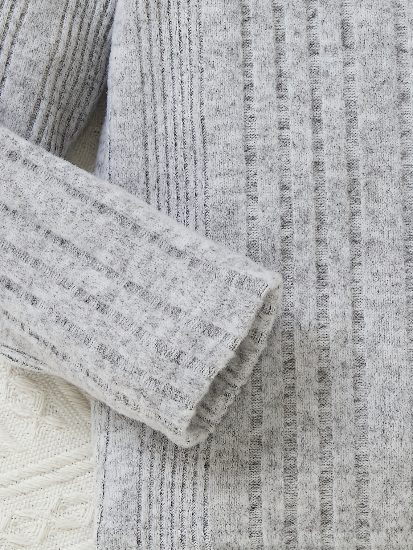 Girls' 3pcs High-Neck Long Sleeve Sweaters - Cozy Winter Warmth, Soft Knit Pullover Tops in, &, Casual Round Neck Sweaters for Fall/Winter, Machine Washable Solid Color Outfits, Winter Clothing, Classic Knitwear, Durable Knit
