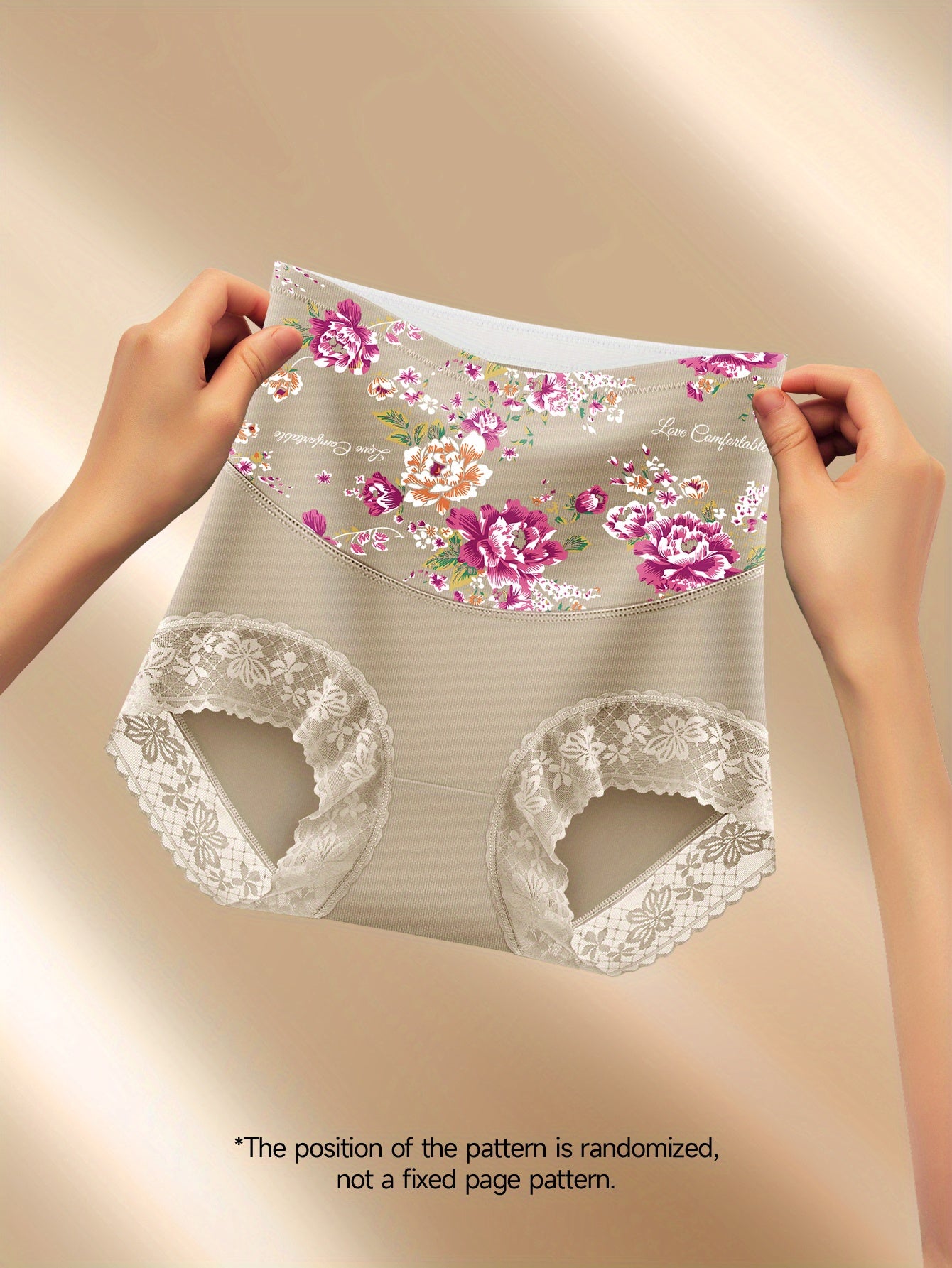 8pcs of Women'S High-Waisted Shaping Boxer Briefs Featuring a Stylish And Elegant Floral Print, Skin-Friendly, Breathable, And Form-Fitting.