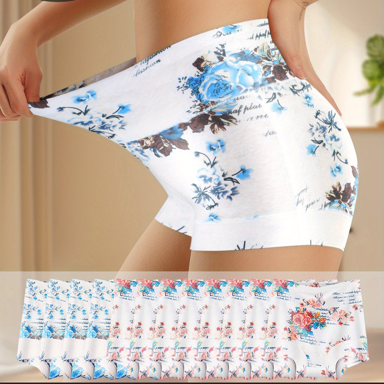 12pcs Women'S High-Waisted Straight-Leg Pants with Vintage Floral And English Letter Print Patterns. These Pants Have a And Lifting Effect, Are Made of Soft And Comfortable Fabric, And Are Breathable Without Being Stuffy. The