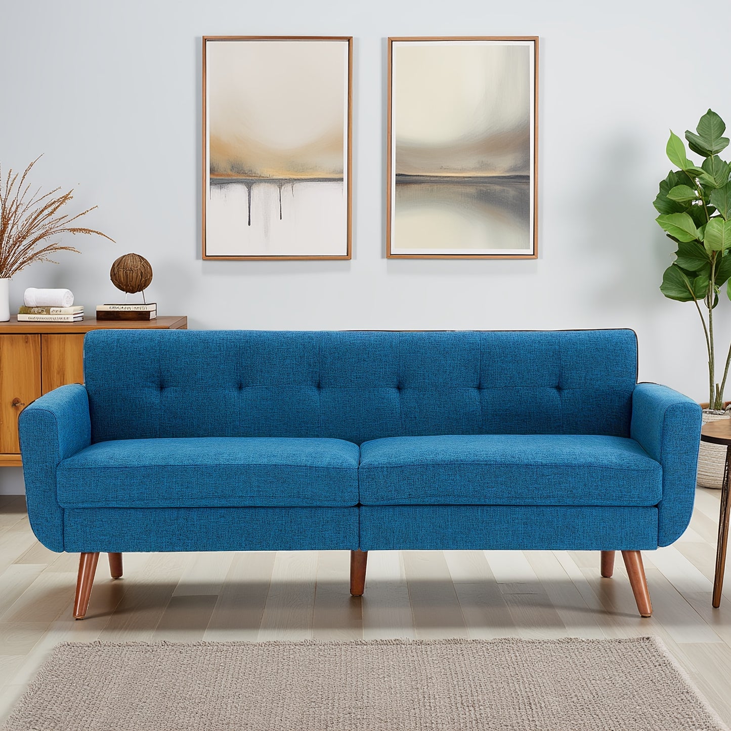 Mid Century Modern Loveseat, Button Tufted Accent Sofa, Small Couch for Living Room, Office & Small Spaces, A Top Choice for Christmas Gifts.