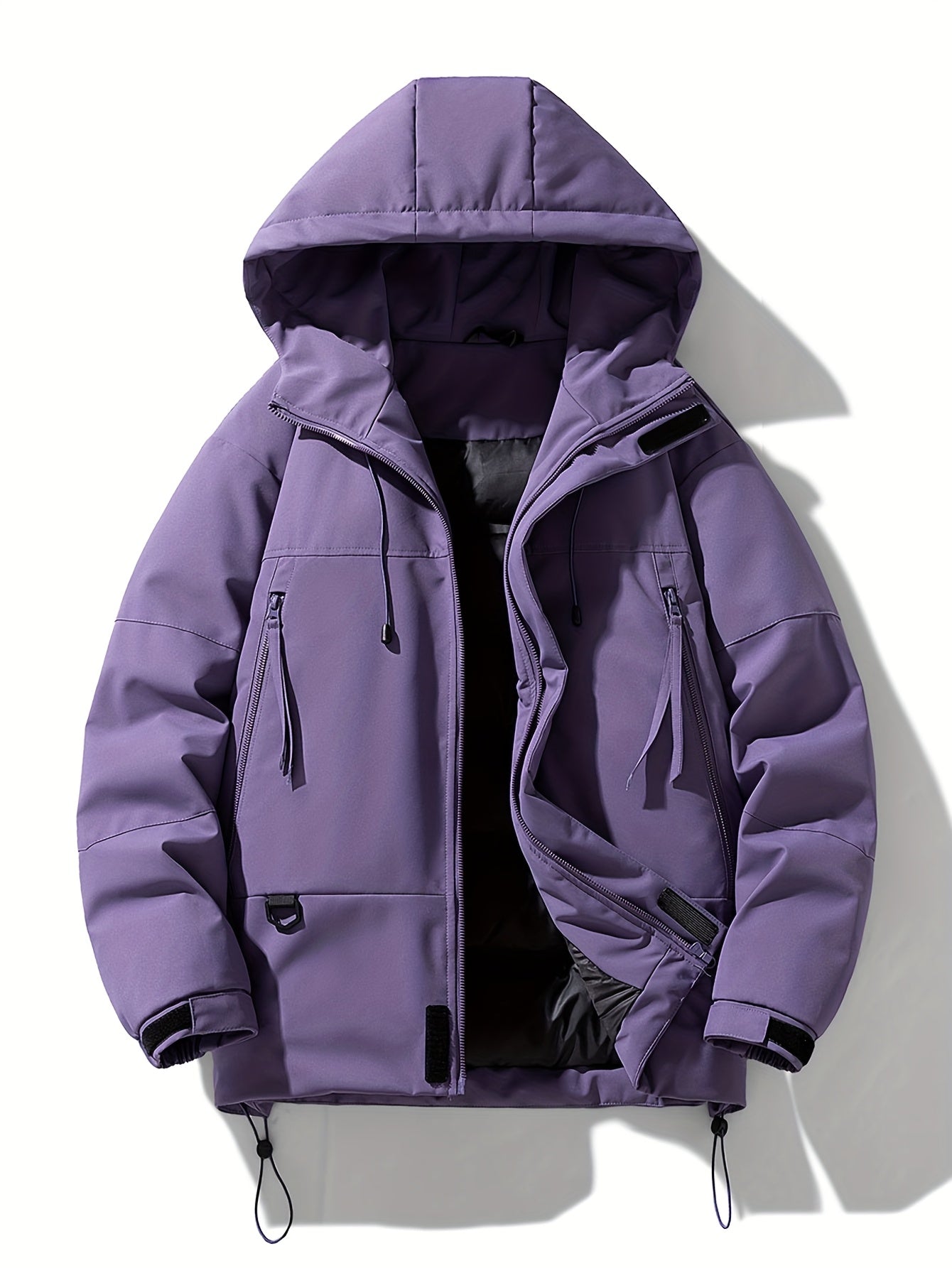 2025 Winter New Style Duck Down Jacket - Heavyweight Insulated Hooded Full-Zip Unisex Coat, Super Loose Fit with Adjustable Drawstring & Long Sleeves, Duck Down Filling for Men & Women, Casual & Workwear Outerwear (No-Stretch