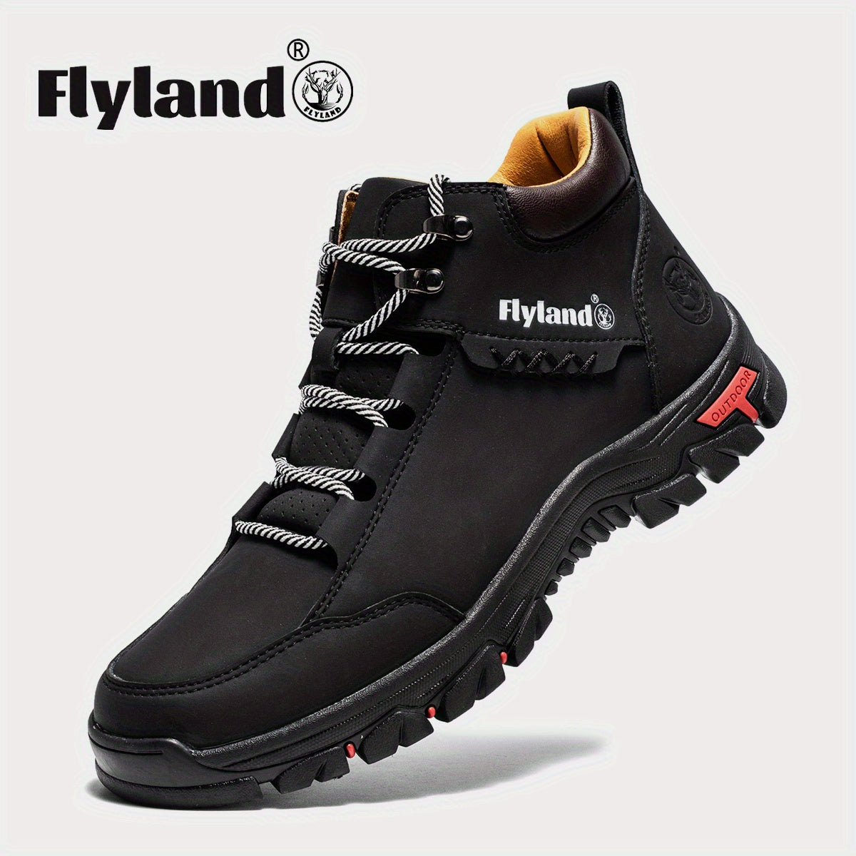 FLYLAND Men's Fashion Vintage Classical Top Layer Cowhide Leather Chukka Boots Daily Casual Work Office Shoes