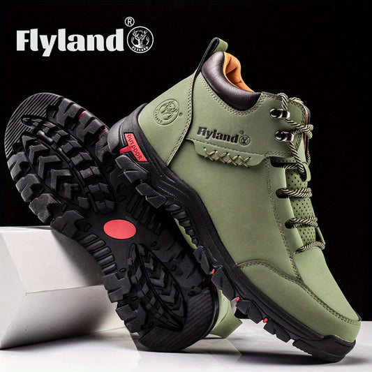 FLYLAND Men's Fashion Vintage Classical Top Layer Cowhide Leather Chukka Boots Daily Casual Work Office Shoes