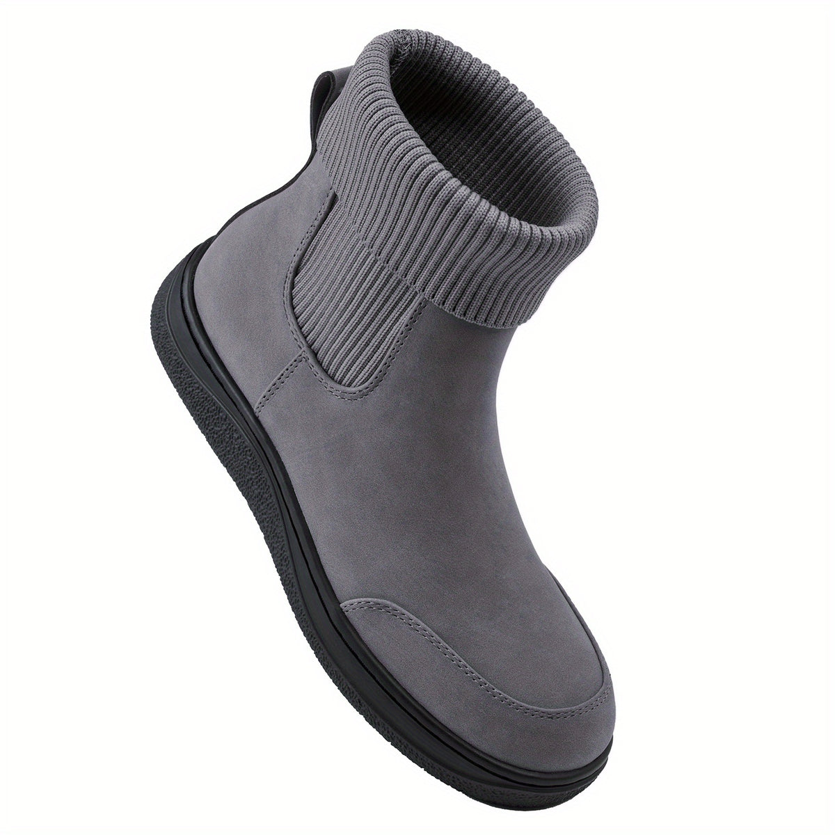 Women's Chelsea Ankle Boots - Comfortable Slip-On Winter Short Cover Booties with Stretch Sock Design, Rubber Sole